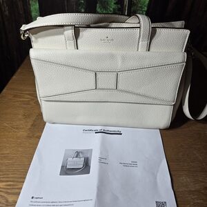 Kate Spade White Leather Tote Bag